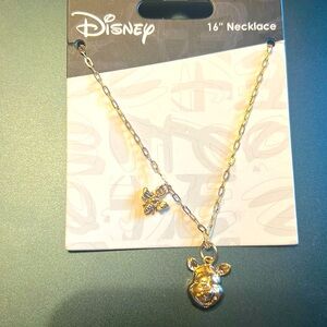 Disney pooh necklace with butterfly